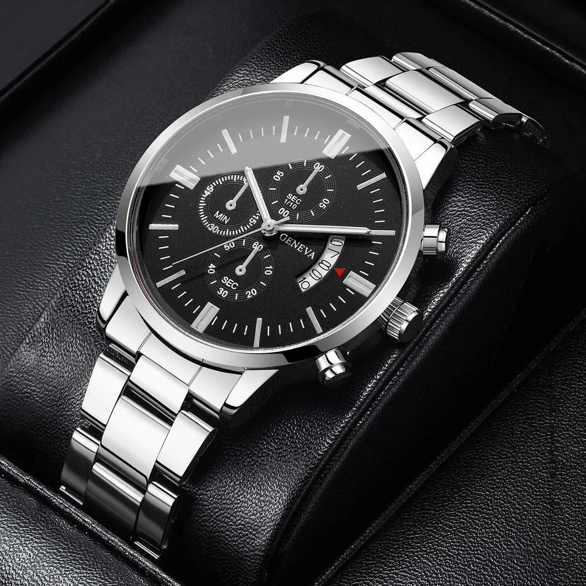 Luxury Men Business Watches Fashion Calendar Quartz Watch for Man Clock Relogio Masculino Montre Homme（Without Box）