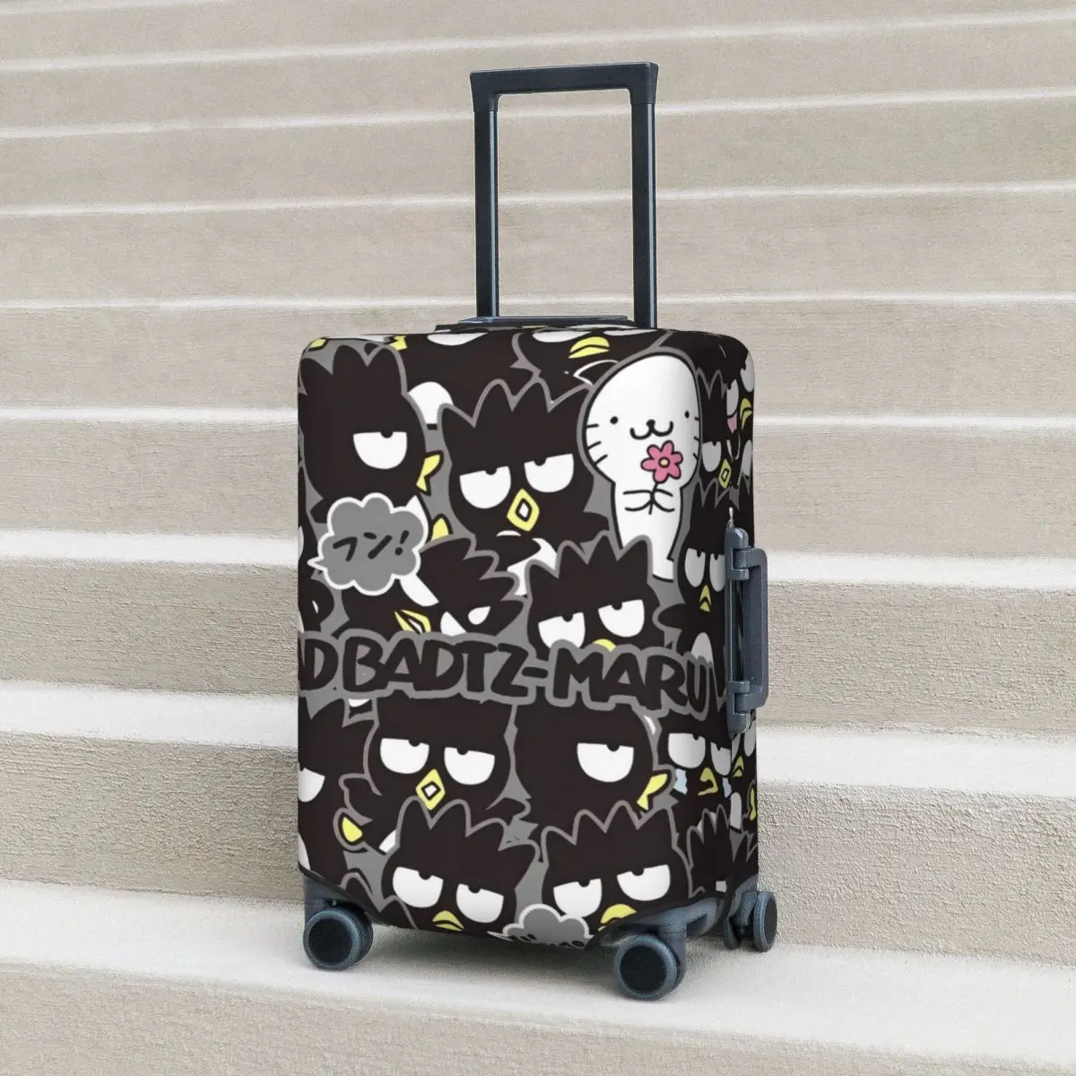 Cute Sanrio Badtz-maru Penguin Suitcase Cover Cruise Trip Vacation Useful Luggage Supplies Protection Back To School Gift