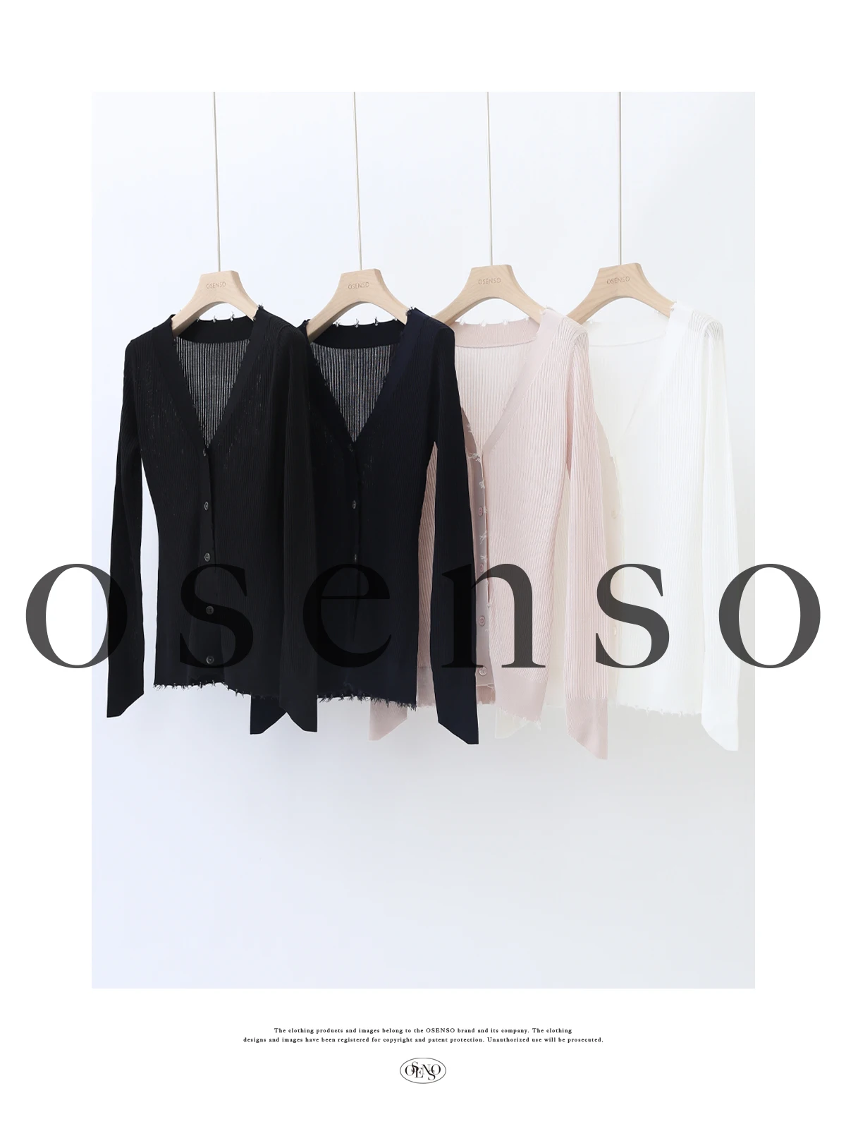 

Faionable Long Sve Knitted Cardigan OSENSO Rubber Sugar Versatile Slimming Open Cardigan for Women Autumn 2025