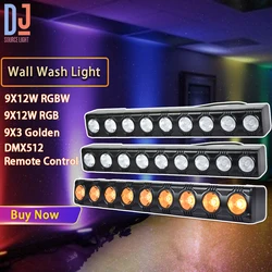 9X12W LED RGBW/RGB/Golden Par Light DMX512 Wall Wash Lights Strobe For DJ Disco Party Club Wedding Professional Stage Effects