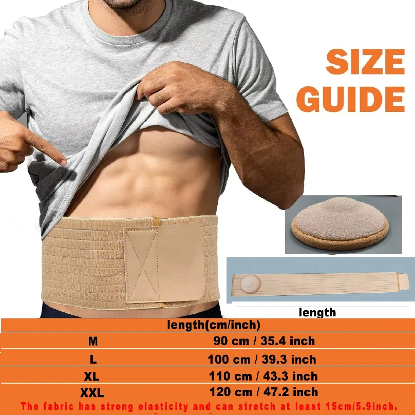 1pc Adjustable Spandex Umbilical Hernia Belt - Abdominal Support Brace for Belly Button Navel,Ventral & Inguinal Hernias