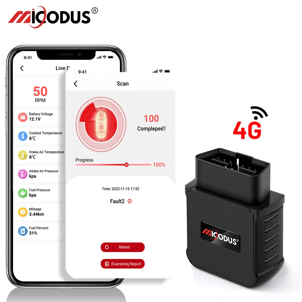 OBD GPS Tracker 4G LTE CAT4 MiCODUS MV55G CANBUS Diagnostic Car Tracking Device ACC Detection Mini OBD2 GPS Locator Free APP