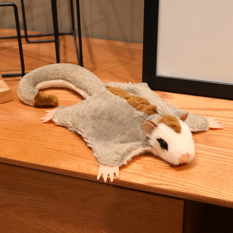 Cute Flying Squirrel Plush Toy Portable Sugar Glider Stuffed Doll Bag Charm Keychain For Hand Play Bag Decor Gift