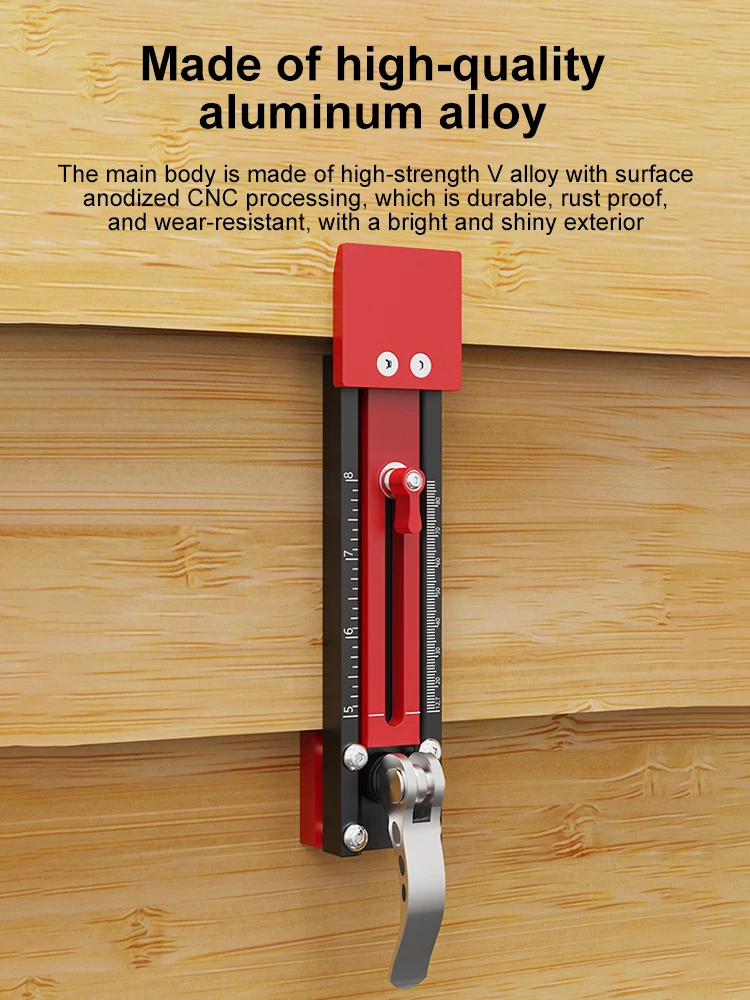 Imagem -04 - Deslizante Mounting Gauge Tool Posicionamento Rápido Ajustável Liga de Alumínio Siding Board 1015 mm Wall Pcs