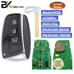 PN: muslimax/B8100 per Hyundai Santa Fe Genesis Azera 433MHz ID46 Chip ID FCC: muslimah Keyless Go Remote Car Key