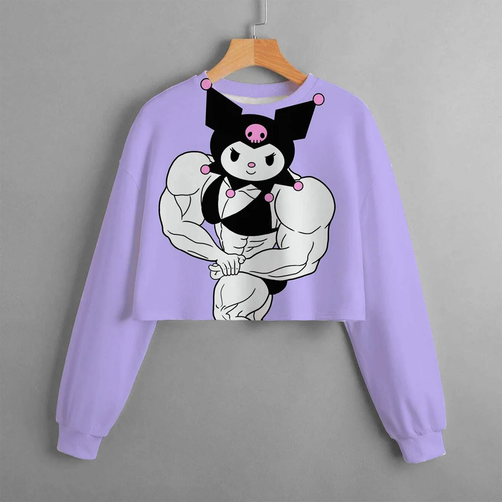 Cartoon cute Kuromi girl felpa con cappuccio cute cartoon pullover casual autunno abbigliamento sportivo per bambini felpa con cappuccio stampata top