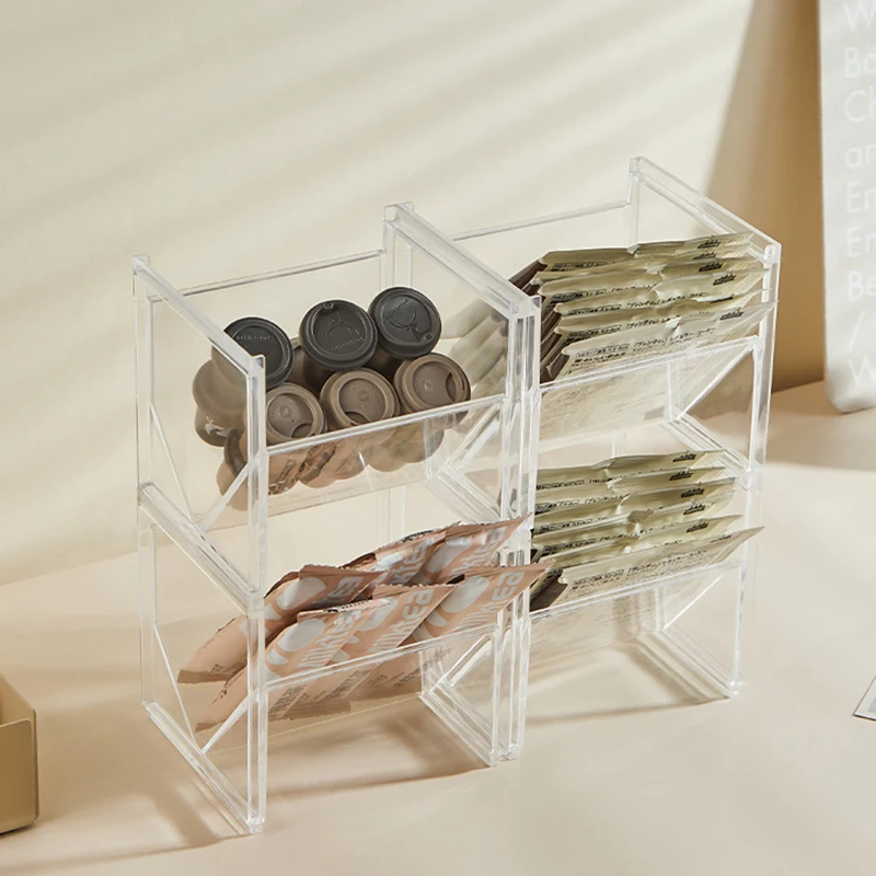 Tea Bag Storage Box, Capsule Coffee Desktop Storage Rack, Tea Room Storage Rack, Drawer Style Simple Tea Bag Storage Box