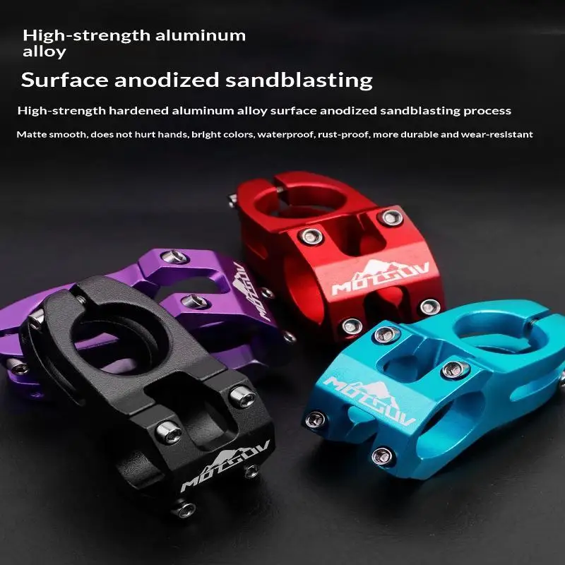Cycling Short Stem For Bicycle, 31.8MM Handlebar Bridge, High-Durability 6061 Aluminum Alloy Mountain Bike Accessory 1PC