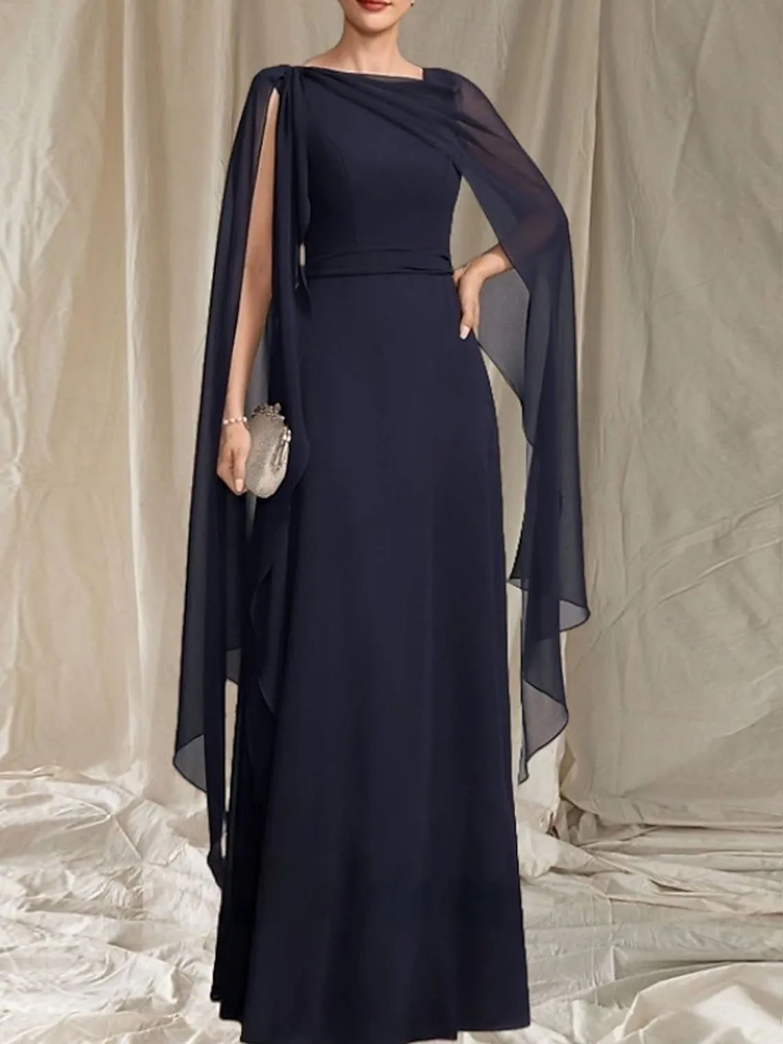 

Elegant A-Line Chiffon Wedding Dress Jewel Neck Floor Length Sleeveless Ruffles Mother of the Bride Gown 2025 free customized