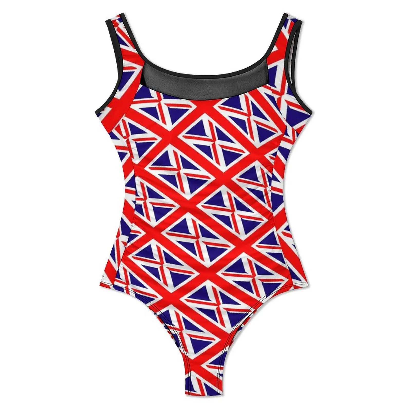 British Flag Swimsuit Sexy United Kingdom Woman Swimwear One Piece Sweet Swimsuits Holiday Rave Push Up Mesh Bathing Suit