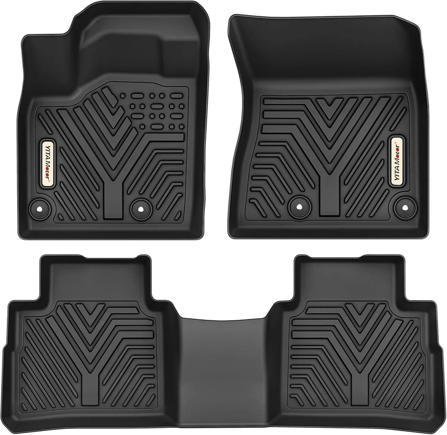 

All Weather Floor Mats Fit for 2021-2024 Nissan Rogue, TPE All-Weather Protection Slush 1st & 2nd Row Car Floor Liners