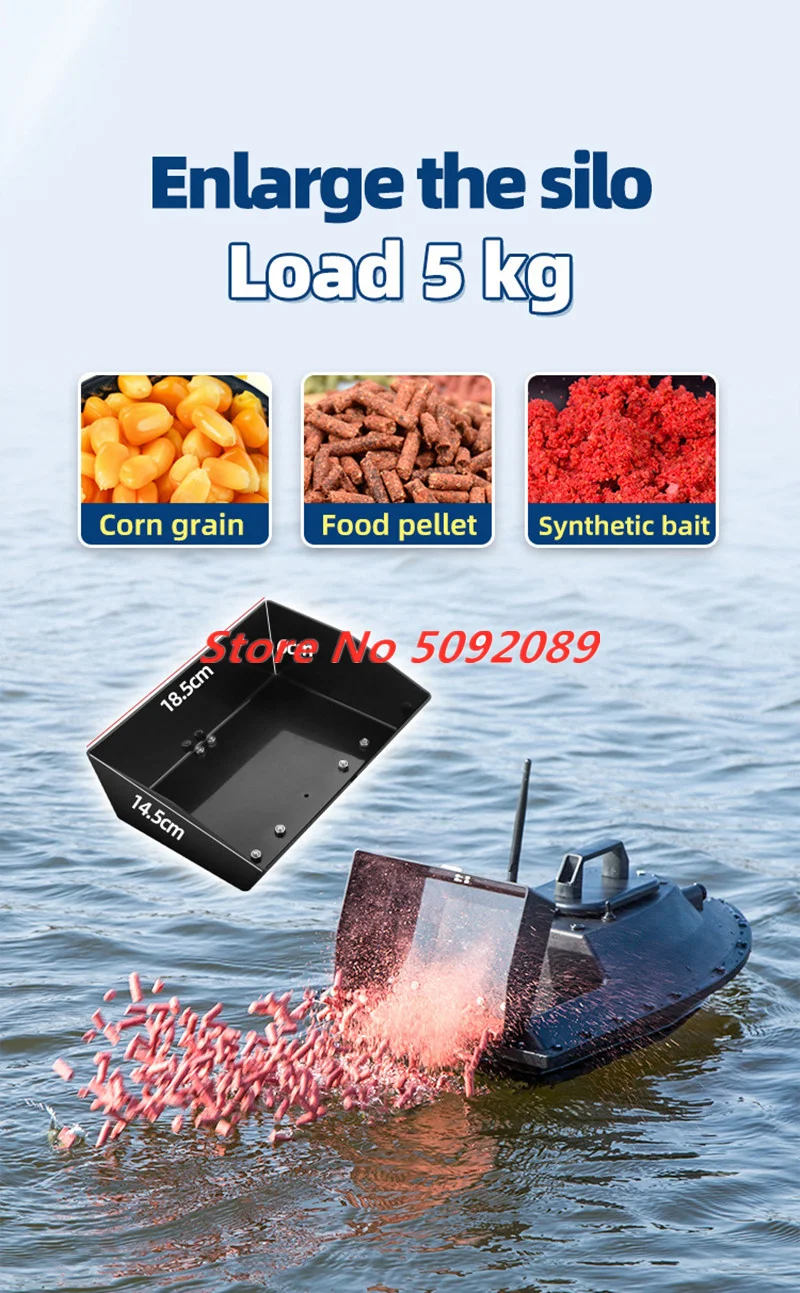 600M 2.5KG Loading Smart Fixed Speed Cruise RC Fishing Bait Boat Unhooker 3 Speed Adjustable High Speed Nesting Vessel Fish Boat