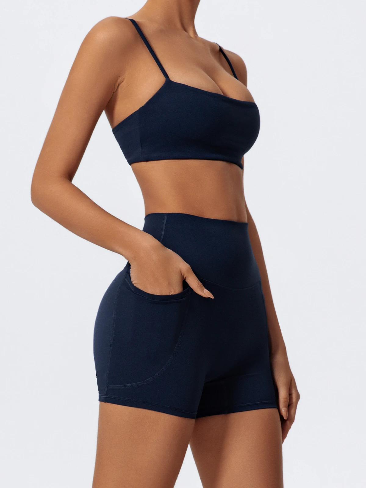 Hearuisavy Sommer Hochelastischer Sport-BH Fitness-Träger-BH Damen Atmungsaktive Yoga-Kleidung Schnelltrocknendes Gym-Top – Detail 21