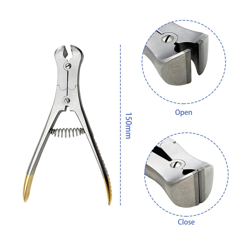 Orthopedic Bevel Shears Double Jointed Wire Cutter Scissors Bone Surgical Instruments