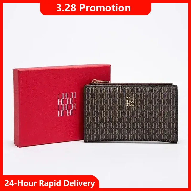 

Изысканный компактный портативный кошелек CH высокого качества, легкий, роскошный, женский, с мультяшным принтом