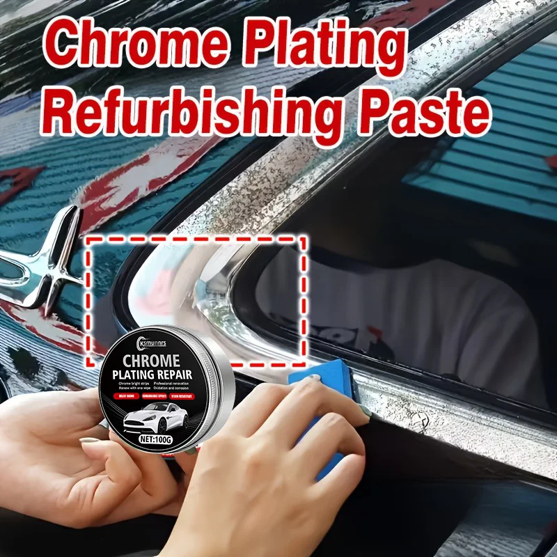 High-End Automotive Parts Chrome Paste - Quickly Polish And Restore Car Components, Instantly Giving Aging Metal a Mirror-Like S