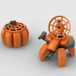 MOC Transforming Pumpkin King Kong Mecha Robot Building Block Assembling Toy Mecha Movie Game Fans Birthday Toy Halloween gift