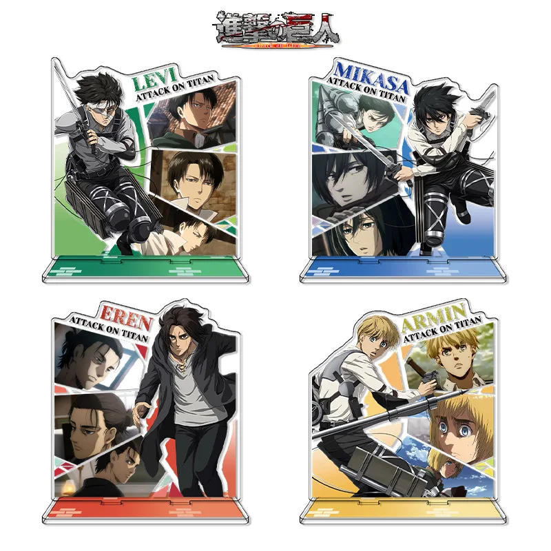 Anime Attack On Titan Acrylic Stand Shingeki No Kyojin Figures Miniatures Manga Figurines Garage Kits Model Toy Ornaments Decor