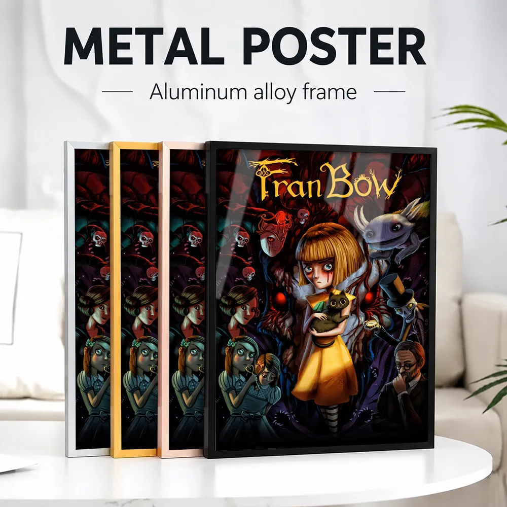 Fran Bow Game Cover Metal Poster With Aluminum Alloy Frame Personalized Photo Modern Arcade Style Wall Art For Studio Fan Gift