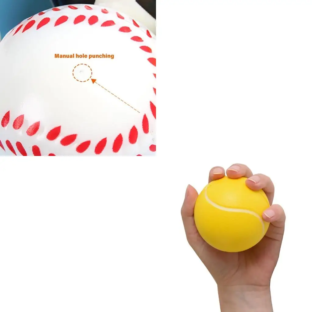 

12Pieces High Elasticities Soft Foam Tennis Easy Grip Soft Foam Tennis Miniature Kids Friendly for Sports