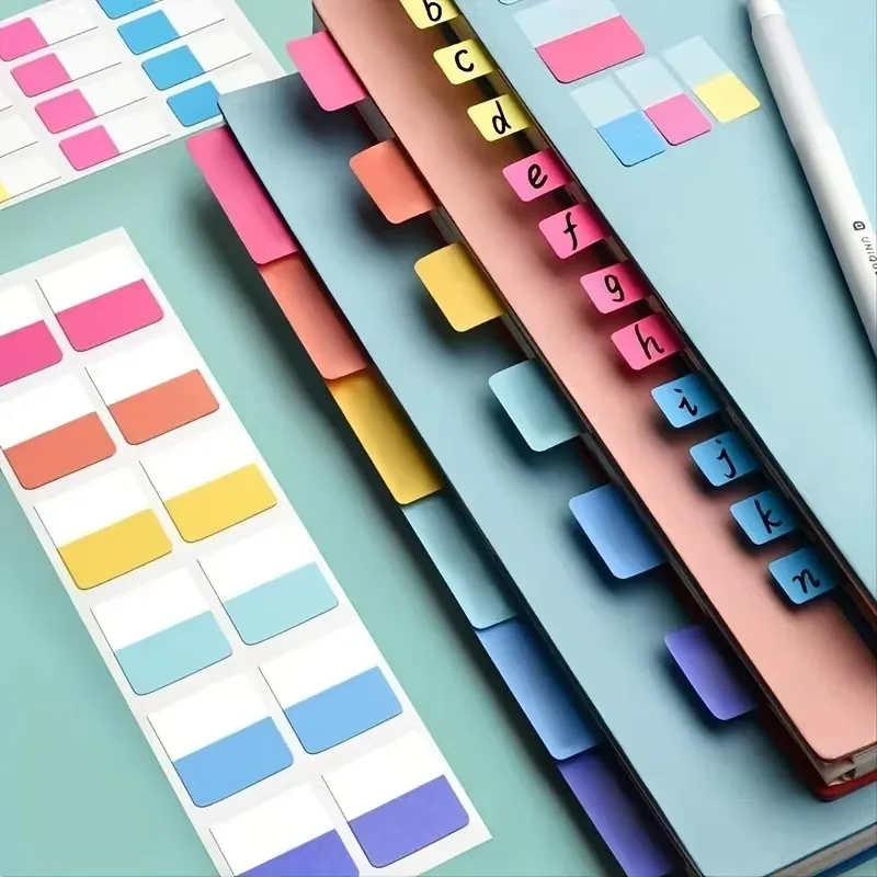 240/120/60PCS Multicolor Sticky Note Writable Repositionable Index Tabs Flags for Pages Book Reading School Office Supplies