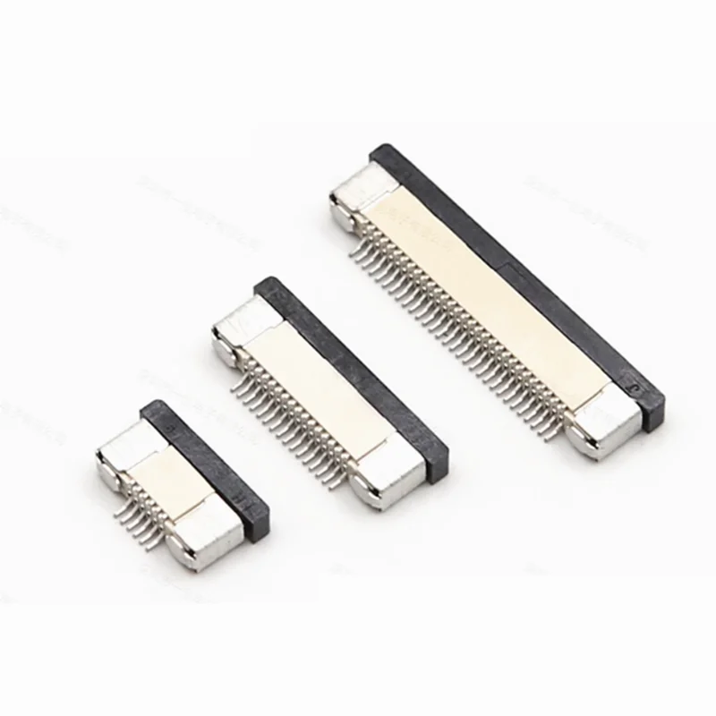 10pcs 0.5mm 1mm Pitch FPC FFC Under Clamshell Socket Flat Cable Connector 4P 5P 6P 8P 10P 12P 14P 16P 20P 22P 24P 30P 34P 40P 50