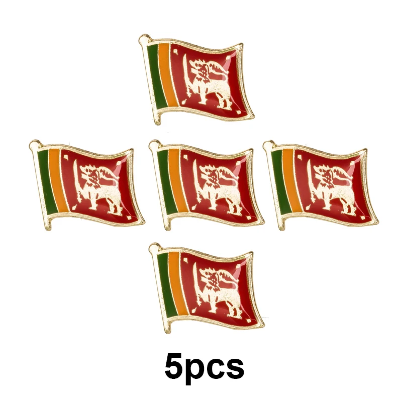Image of 1–100 Stück Sri Lanka Flagge Anstecknadel Flagge Abzeichen Brosche Pins Abzeichen