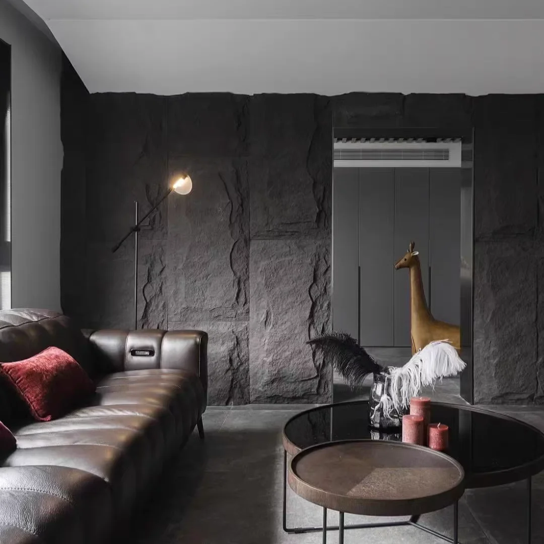 Pu Faux Stone Panels Artificial Stone Wall Panel  Resistant Heat-Resistant For Villa Entrance Factory Direct Supply