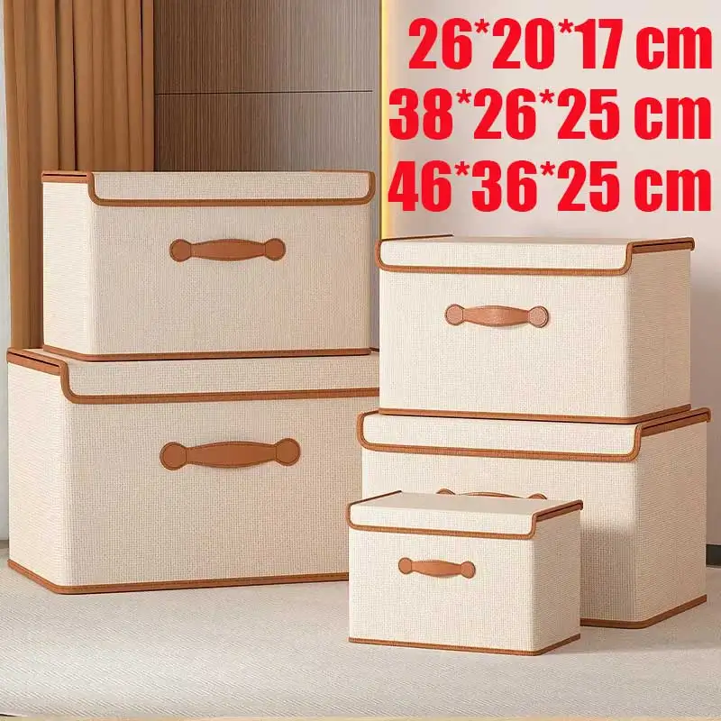 Clothes Toy Storage Box Folding Dustproof Organizer Bedroom Shelf Safe Odorless Organizers of Cabinets Drawers for Bedding Quilt