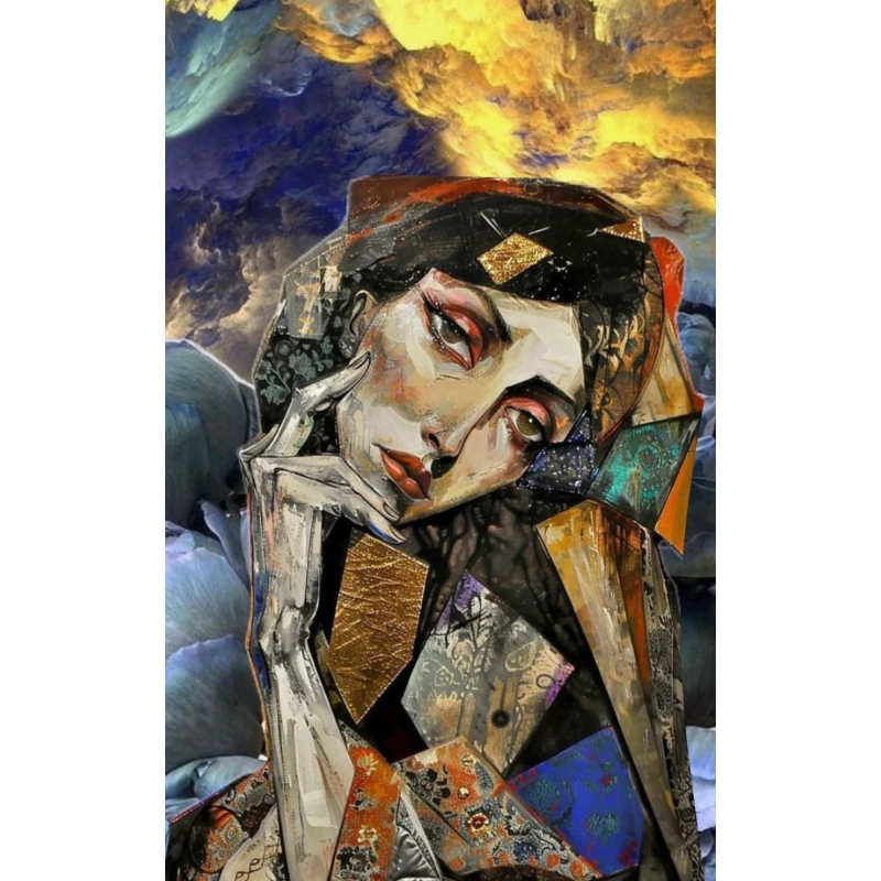 

500/1000/1200/2000 PCS Jigsaw Puzzles Figure Abstract Woman Family Activity Games for Gameroom Bedroom Home Decor Gift