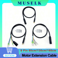 Ebike Julet 9-Pin Electric Bicycle Wheel Hub 60cm 130cm 160cm Motor Waterproof Conversion Cable Extension Cable 36V/52V250/1200W