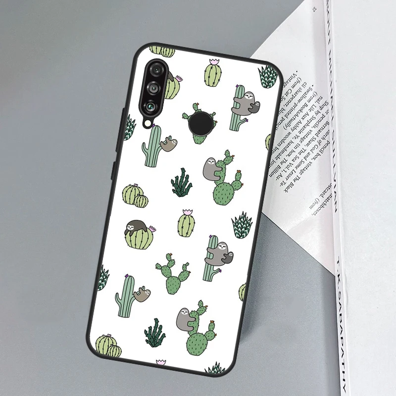 Cacti Sloths Case For Huawei Nova 8i 3i 11i 7i 10 9 SE 5T Y60 Y70 Y90 P40 P30 P20 Lite P60 Pro P Smart