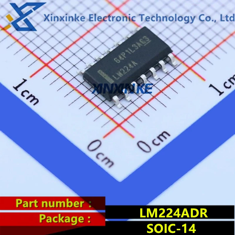 10PCS LM224ADR SOIC-14 Operational Amplifiers Quad Op Amp Rail-to-Rail Amplifier ICs Brand New Original