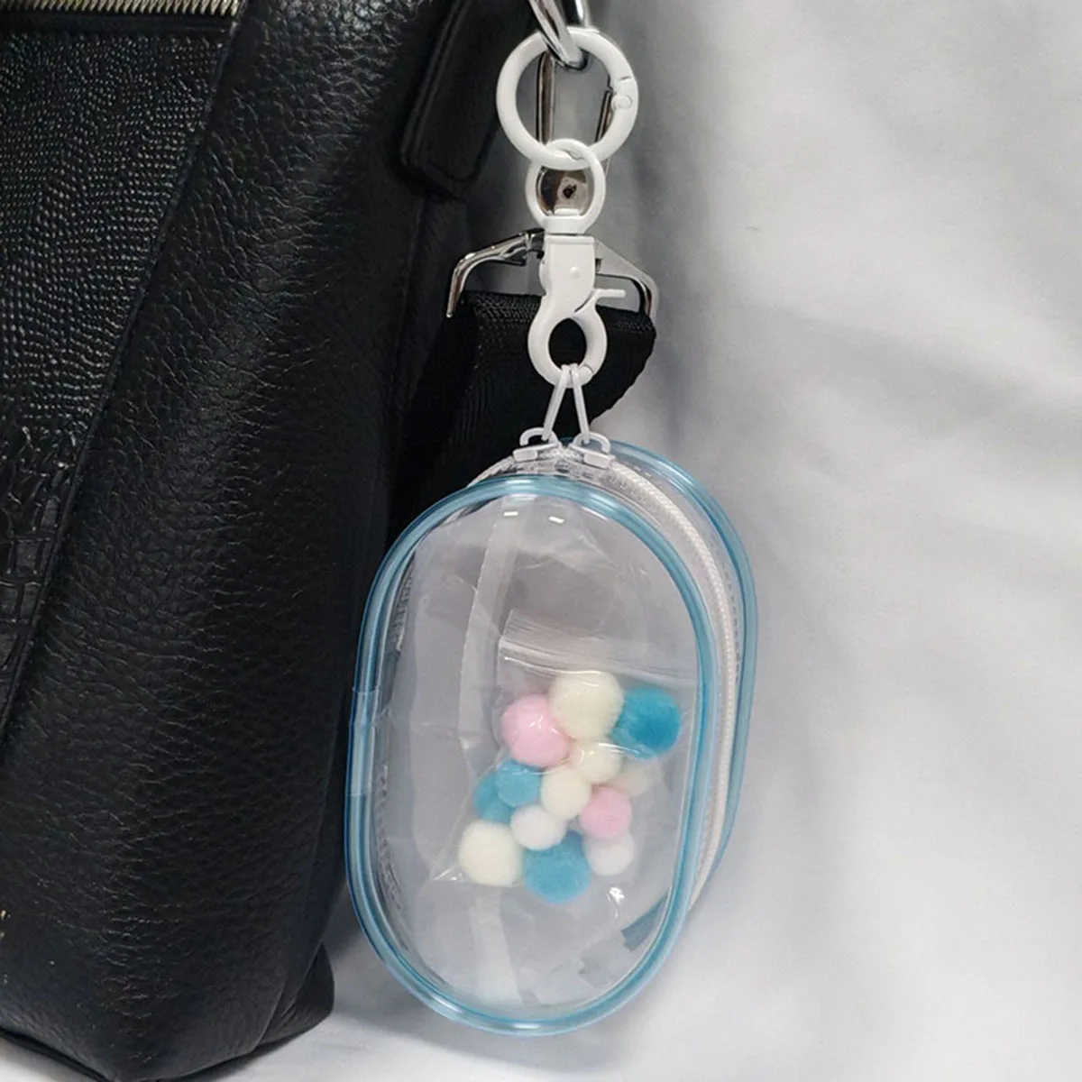 โปร่งใสกล่องเก็บกระเป๋าพวงกุญแจกระเป๋าน่ารักตุ๊กตากระเป๋าสําหรับ Labubu ตุ๊กตาแคปซูลแพคเกจ