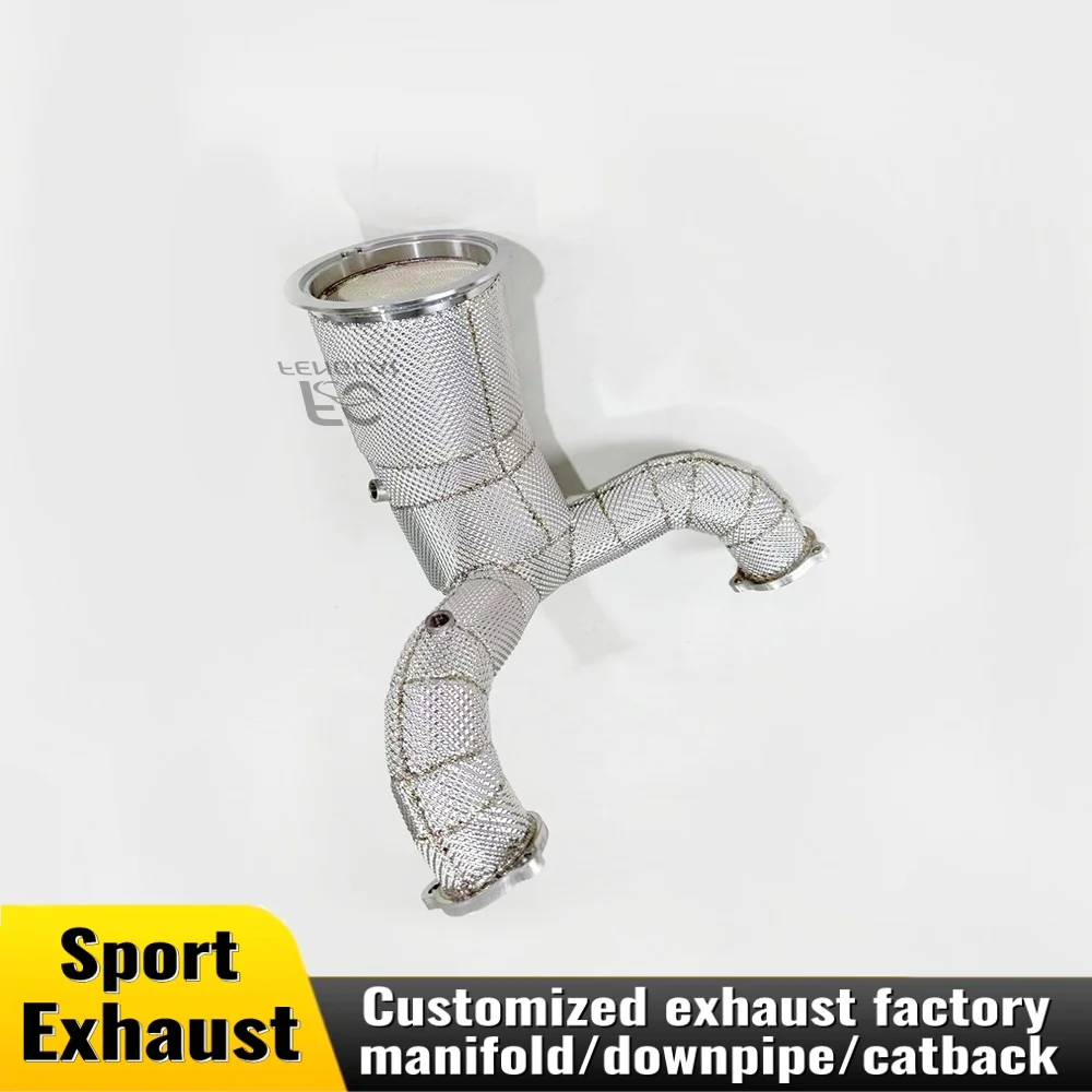 

Выхлопная труба для Audi S4 S5 3.0T 2019-2024, выхлопная труба из нержавеющей стали без световой головки, аксессуары для электропитания, настройка