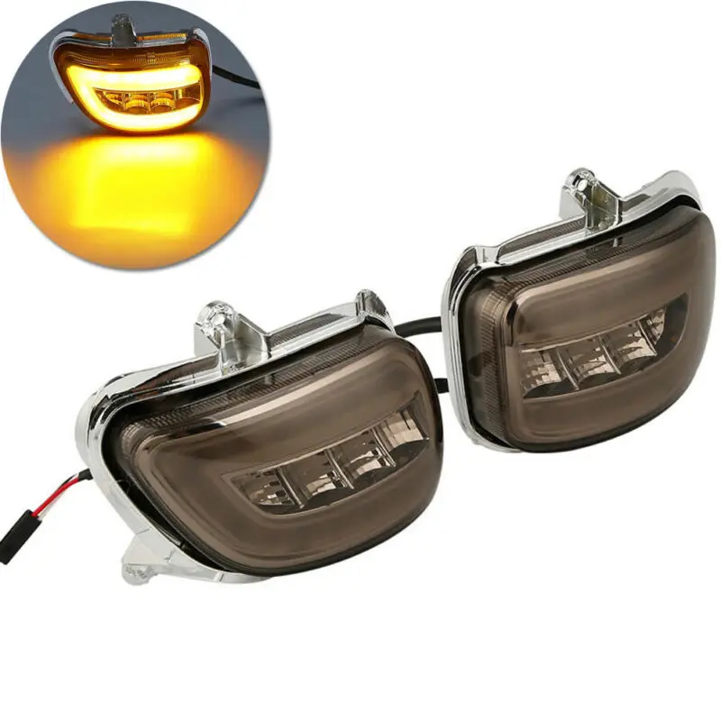 Motorcycle Front LED Turn Signals Blinker For Honda Goldwing GL1800 GL 1800 2001-2017 F6B 2013-2017