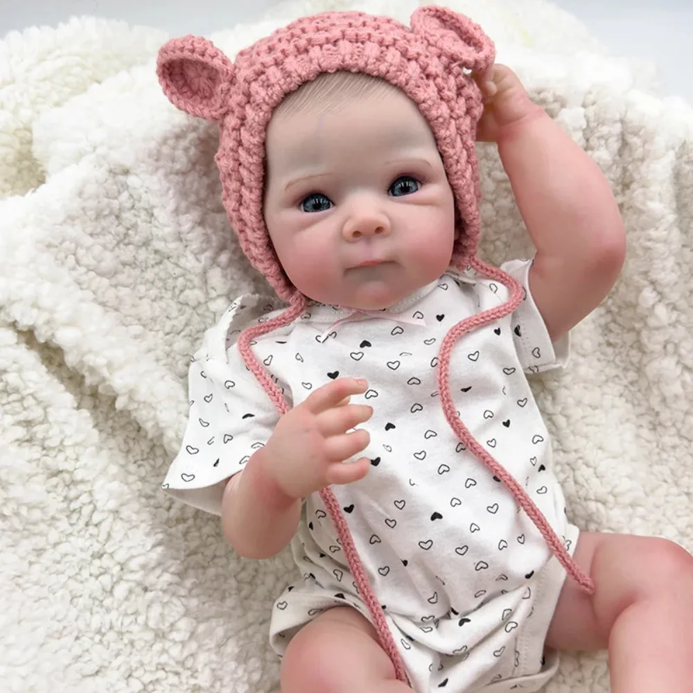 

45cm Full Vinyl Body Reborn Baby Doll Bettie Lifelike Newborn Baby Multiple Layers Painting 3D Skin muñecas bebe reborn nina