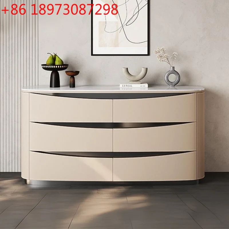 

Размер круглый итальянский светлый роскошный обеденный боковой шкаф, современный простой входной шкаф для хранения вещей