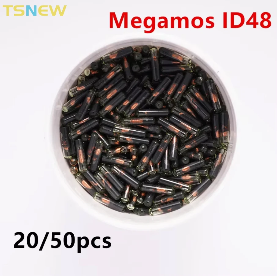 

20pcs 50pcs Megamos ID48 48 transponder chip TP08 Glass chip for car key blank (aftermarket ))