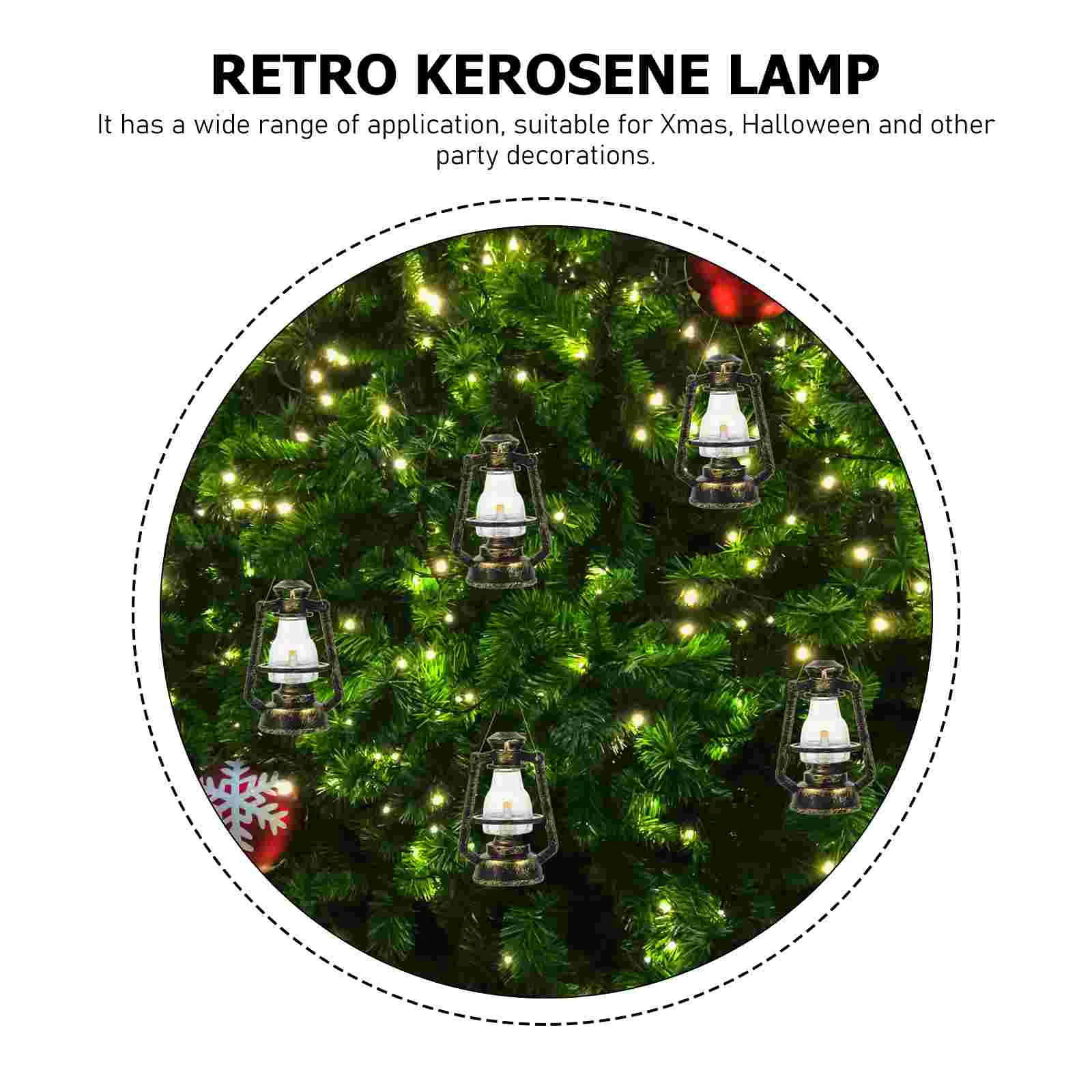 Submersible Fairy Lights Mini Kerosene Lamp Christmas Decorations Outdoor Simulation Halloween