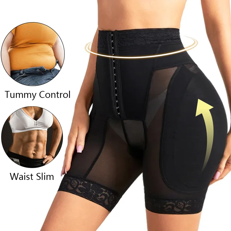 النساء عالية الخصر الورك وسادة المشكل سراويل مبطن الورك محسن ملابس داخلية السراويل تنفس بعقب رفع محدد شكل الجسم رفع سراويل #3