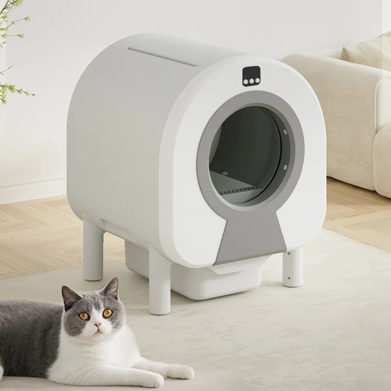 ABS large capacity intelligent WiFi cat litter box with sensor, fully automatic and fast cleaning cat toilet, UV sterilization