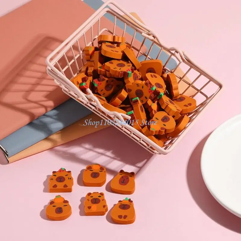 R6FF 10 PCs Kreative Radiergummi Capybara Eraser Schöne Tierstiftgummis für Schüler