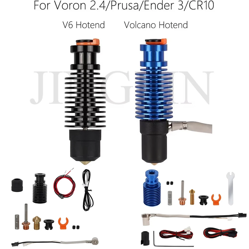 

Volcano Hotend Kit 24V 50W 60W E3D V6 For Voron 2.4 3D Printer Ceramic Heating Core Print Head For Voron Prusa MK3S Ender 3 CR10