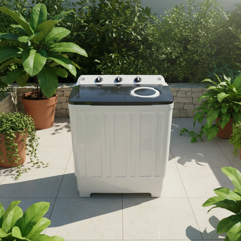 

Полуавтоматическая стиральная машина с двумя баками, 8 кг, пластиковый корпус, для автодомов и караванов, высокая эффективность, готовность к использованию в RV.