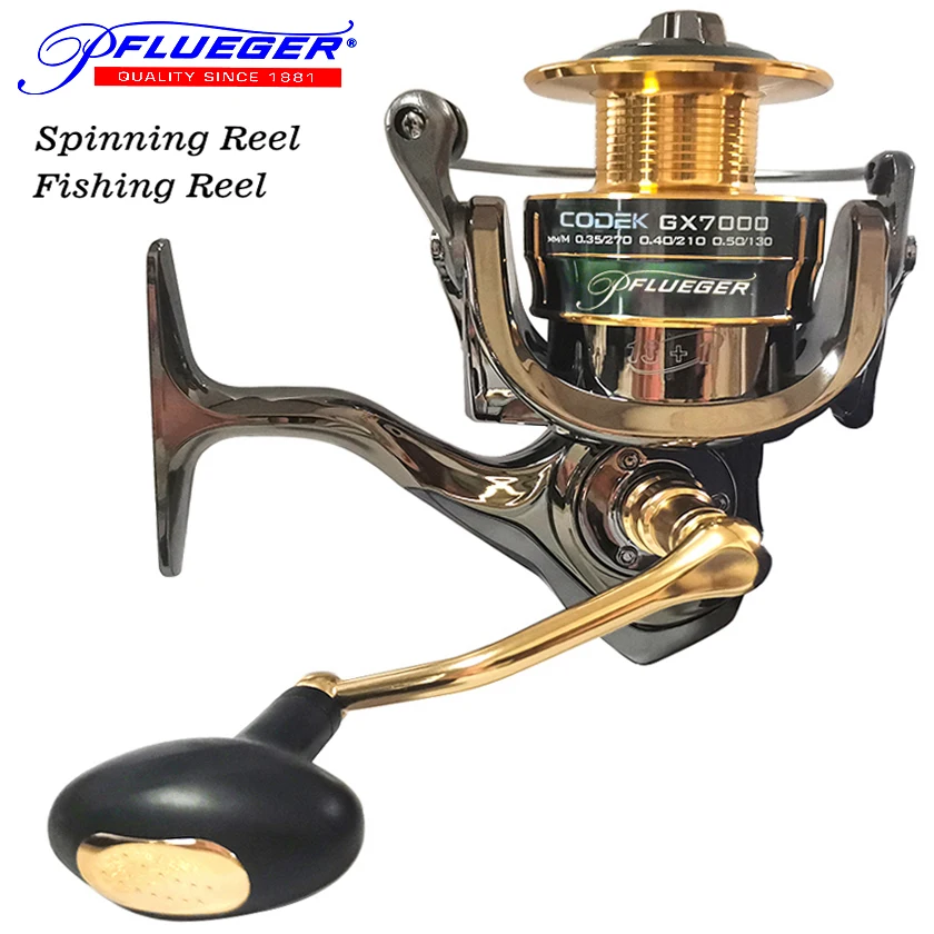 All metal Pflueger fishing Reel CODEK 25KG High Speed Spinning accessories for Seawater and winter Fishing long throw