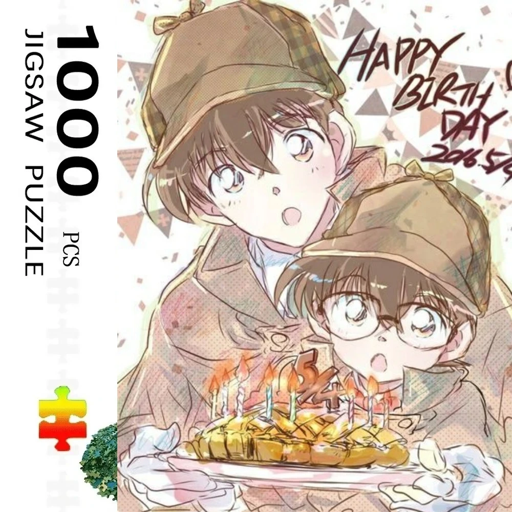 

500/1000pcs Adult Jigsaw Puzzles Conan Detective Anime Suitable for Adults & Families - Challenging Large Pieces, Portable