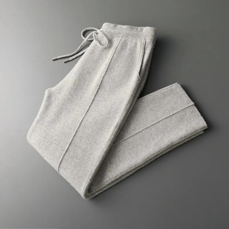 

2026 New Thickened Casual Sport Outerwear Men Cashmere Pants Loose Warm Versatile Long Trousers