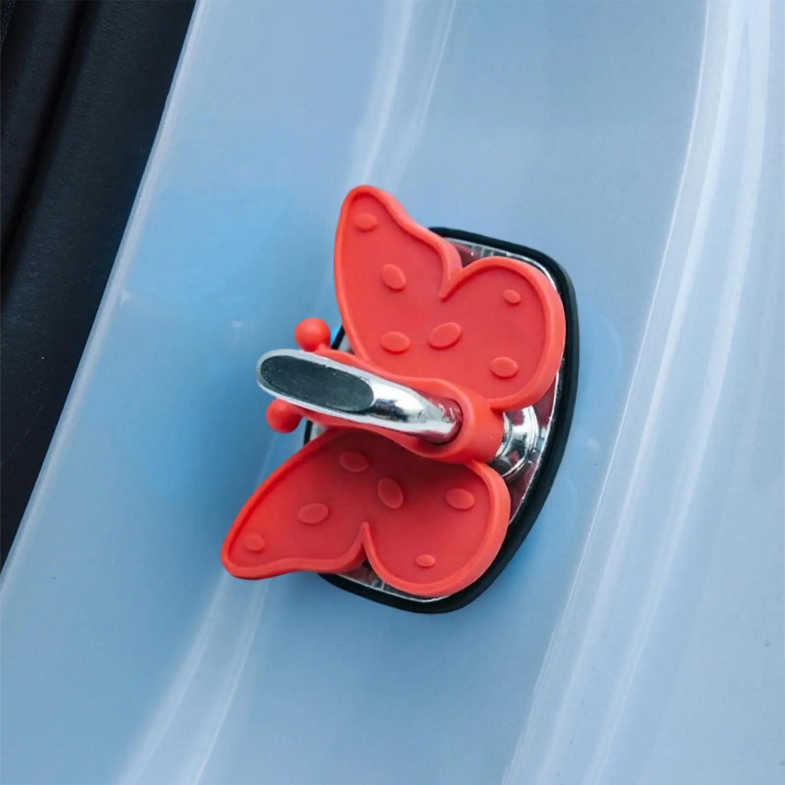 Car Doors Lock Protector Cover Auto Door Lock Shock Absorber Silicone Butterfly Shaped Cushion Universal Car Door Closing Covers