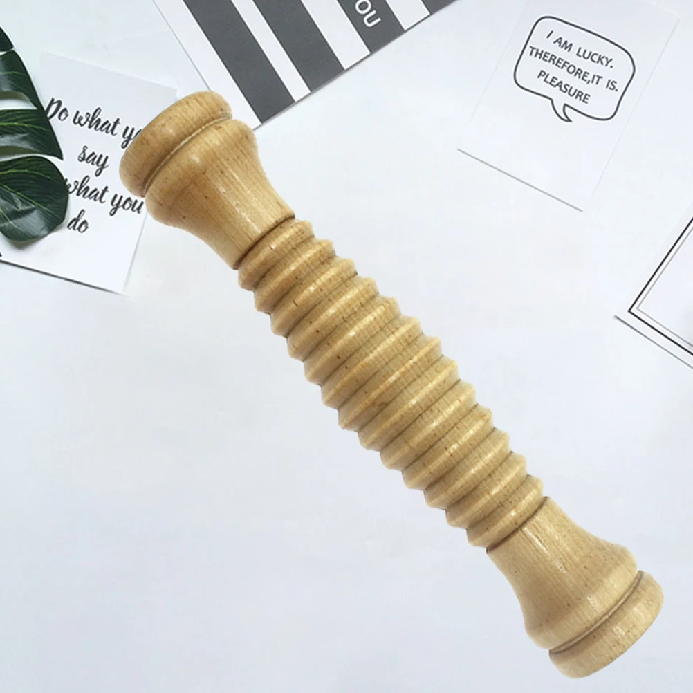 

Wooden Roller Massager Full-Body Massage Stick Wheel Stick for Arms Head Neck Waist Shoulders Portable Durable Promote